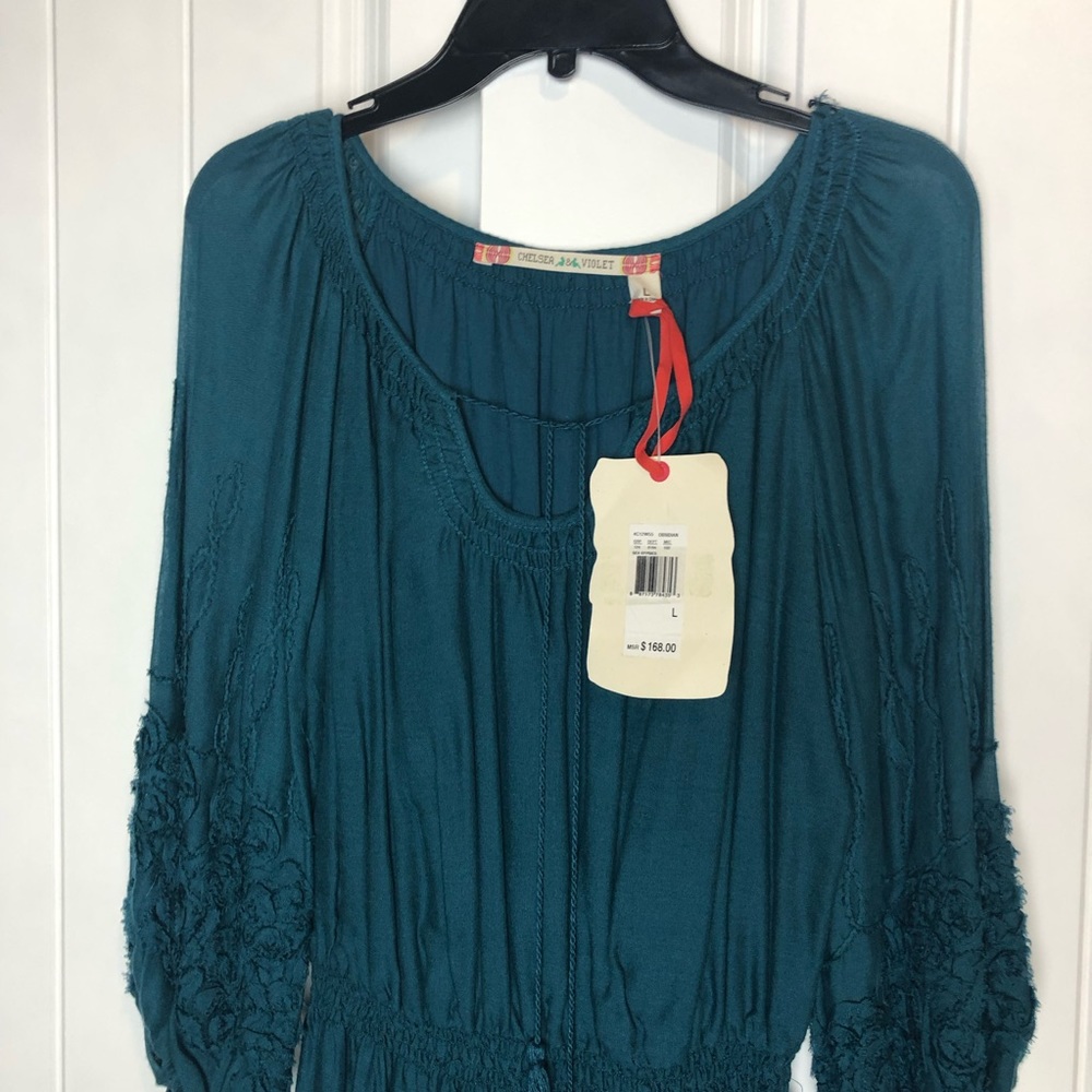 Chelsea and Violet teal dress
